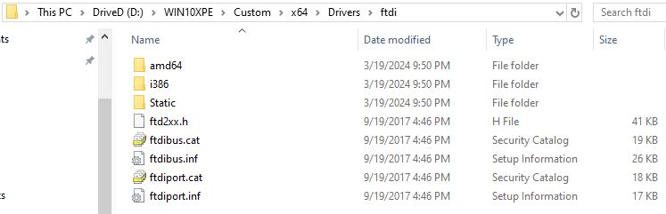 [Custom driver folder]