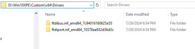 [Custom driver folder]